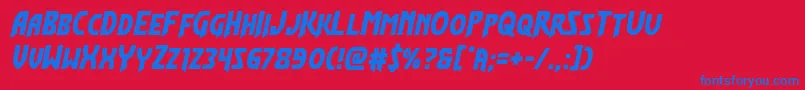 Flashrogers Font – Blue Fonts on Red Background