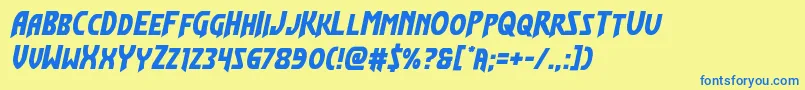 Więcej informacji o czcionce Flashrogers Czcionka Flashrogers – niebieskie czcionki na żółtym tle