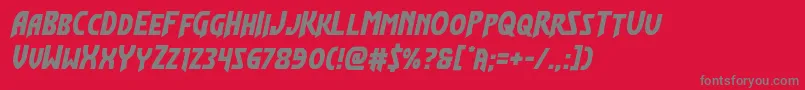 Flashrogers Font – Gray Fonts on Red Background
