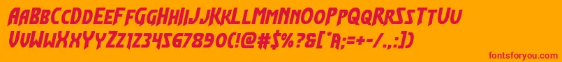 Flashrogers Font – Red Fonts on Orange Background
