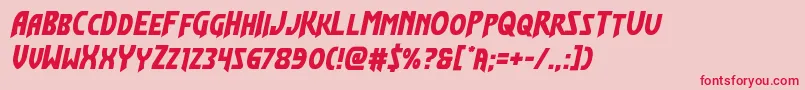 Flashrogers Font – Red Fonts on Pink Background