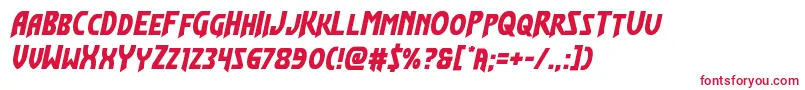 Flashrogers Font – Red Fonts on White Background
