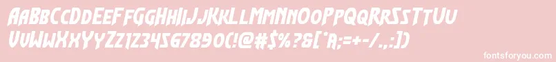 フォントFlashrogers – ピンクの背景に白い文字