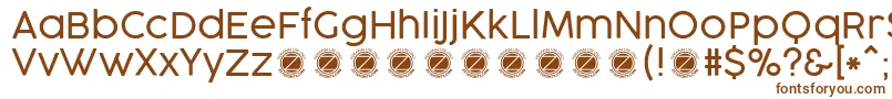 Шрифт CocogooseProLightTrial – коричневые шрифты на белом фоне