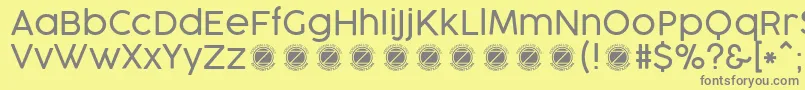 CocogooseProLightTrial Font – Gray Fonts on Yellow Background