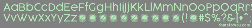 CocogooseProLightTrial Font – Green Fonts on Gray Background