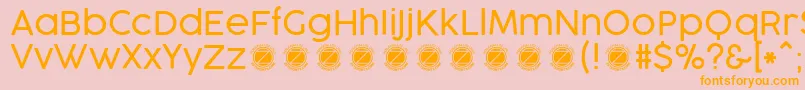 CocogooseProLightTrial Font – Orange Fonts on Pink Background