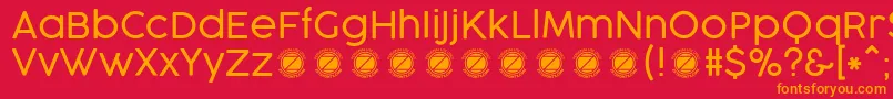 CocogooseProLightTrial Font – Orange Fonts on Red Background