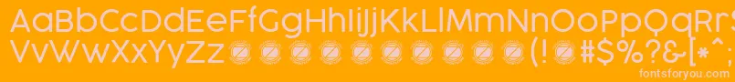CocogooseProLightTrial Font – Pink Fonts on Orange Background