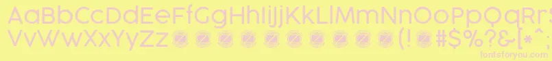CocogooseProLightTrial-fontti – vaaleanpunaiset fontit keltaisella taustalla