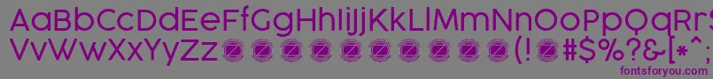 フォントCocogooseProLightTrial – 紫色のフォント、灰色の背景