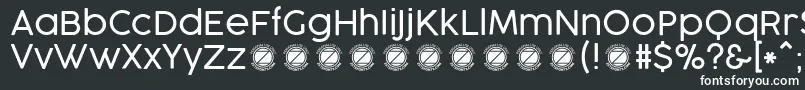 Шрифт CocogooseProLightTrial – белые шрифты на чёрном фоне