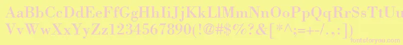 BodoniSsi Font – Pink Fonts on Yellow Background