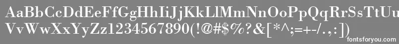 BodoniSsi Font – White Fonts on Gray Background