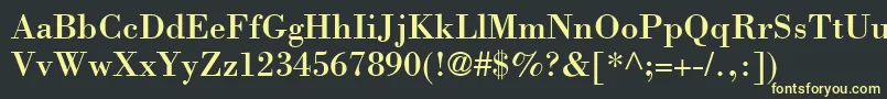 BodoniSsi Font – Yellow Fonts on Black Background