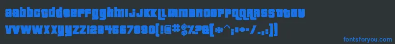Pricedownink Font – Blue Fonts on Black Background