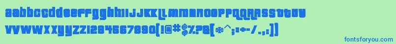 Pricedownink Font – Blue Fonts on Green Background