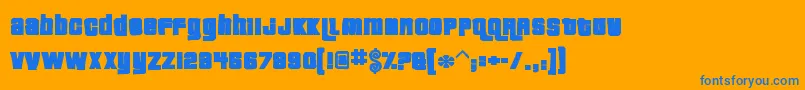 Pricedownink Font – Blue Fonts on Orange Background