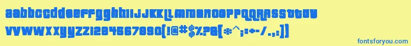 Pricedownink Font – Blue Fonts on Yellow Background