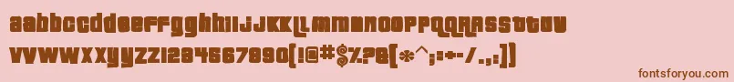 Pricedownink Font – Brown Fonts on Pink Background