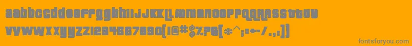 Pricedownink Font – Gray Fonts on Orange Background