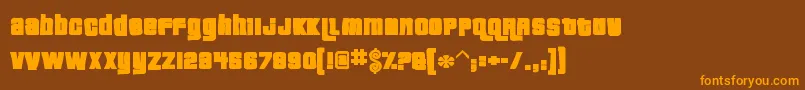 Pricedownink Font – Orange Fonts on Brown Background