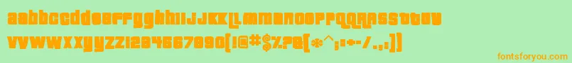 Pricedownink Font – Orange Fonts on Green Background