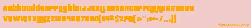 Pricedownink Font – Orange Fonts on Pink Background