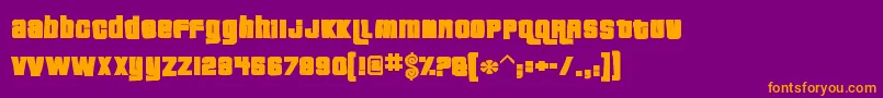 Pricedownink Font – Orange Fonts on Purple Background