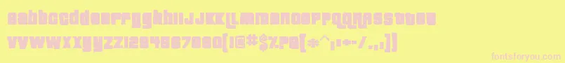 Pricedownink Font – Pink Fonts on Yellow Background