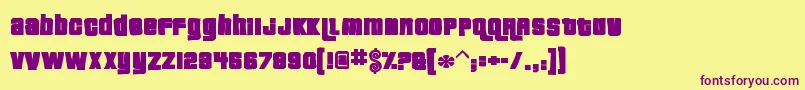 Pricedownink Font – Purple Fonts on Yellow Background