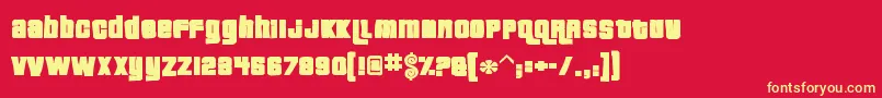 Pricedownink Font – Yellow Fonts on Red Background