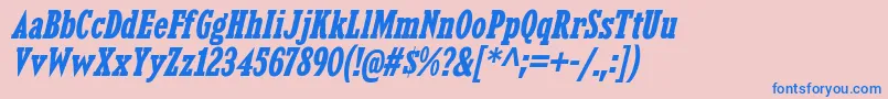 KingsbridgeCdBdIt Font – Blue Fonts on Pink Background