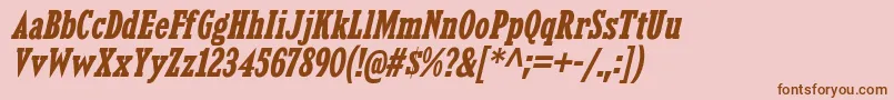 KingsbridgeCdBdIt Font – Brown Fonts on Pink Background