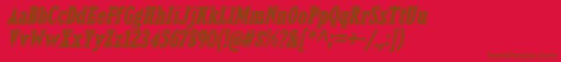 KingsbridgeCdBdIt Font – Brown Fonts on Red Background