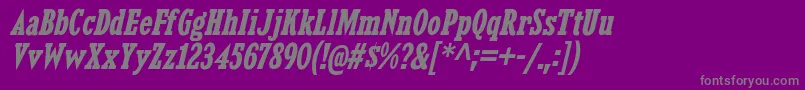 KingsbridgeCdBdIt Font – Gray Fonts on Purple Background