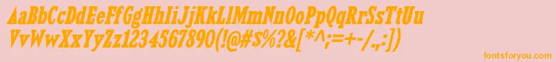 KingsbridgeCdBdIt Font – Orange Fonts on Pink Background