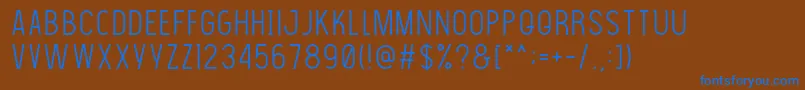 Шрифт Thelightfont – синие шрифты на коричневом фоне