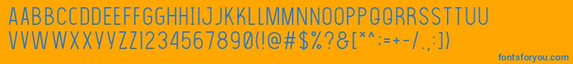 Thelightfont Font – Blue Fonts on Orange Background
