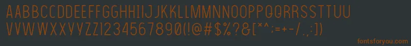 Шрифт Thelightfont – коричневые шрифты на чёрном фоне