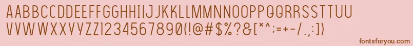 Thelightfont Font – Brown Fonts on Pink Background