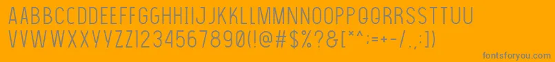 Thelightfont Font – Gray Fonts on Orange Background