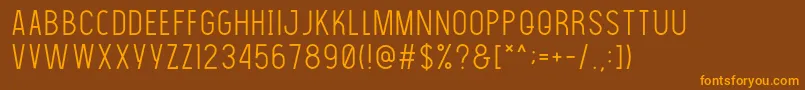 Thelightfont Font – Orange Fonts on Brown Background