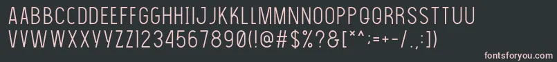 Thelightfont Font – Pink Fonts on Black Background