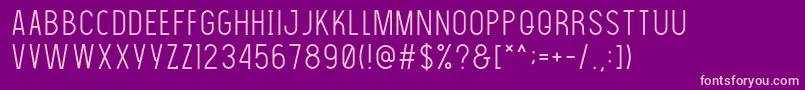 Thelightfont Font – Pink Fonts on Purple Background