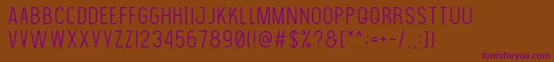 Thelightfont Font – Purple Fonts on Brown Background