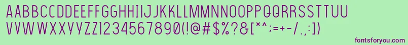 Thelightfont Font – Purple Fonts on Green Background