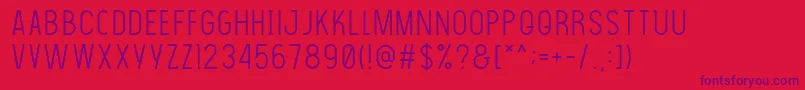 Thelightfont Font – Purple Fonts on Red Background