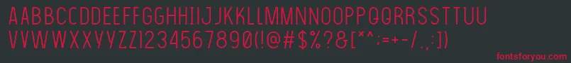 Thelightfont Font – Red Fonts on Black Background