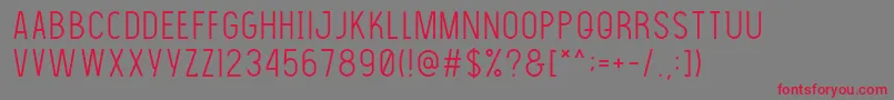 Thelightfont Font – Red Fonts on Gray Background
